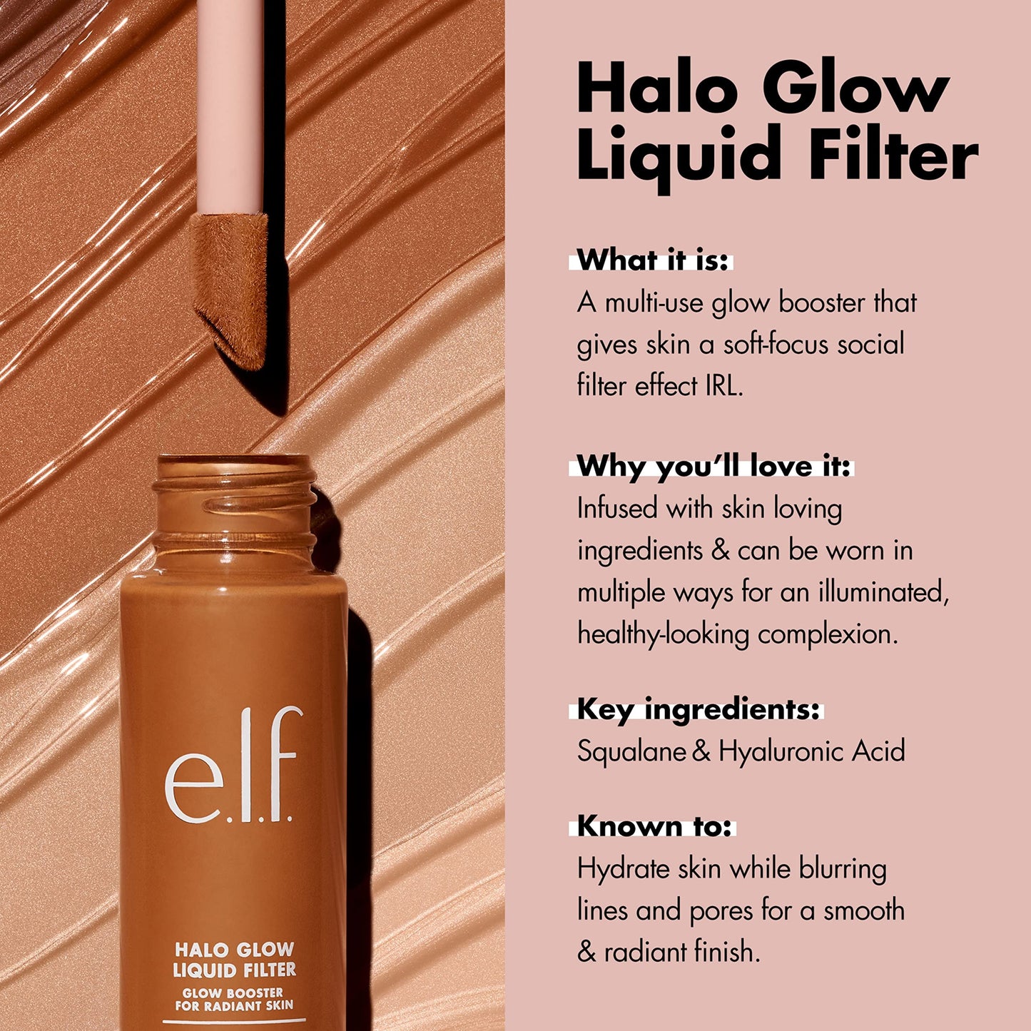 ELF halo glow complextion booster liquid vegan cruelty free