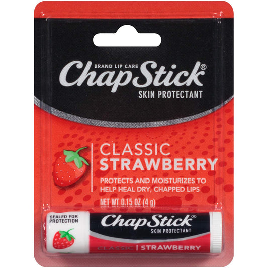 ChapStick Lip Balm Strawberry 0.15 oz (Pack of 10)
