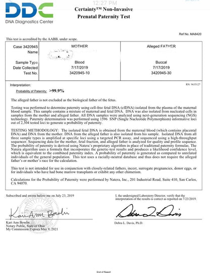 HOMEDNA Paternity Analysis + Report. Accredited + certified lab. America's no. 1 brand paternity test. Simple cheek swab. 1Kit