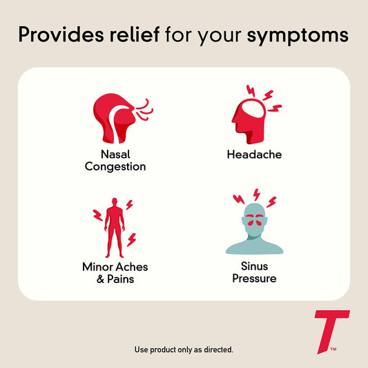 Tylenol Sinus Severe Daytime Caplets with Acetaminophen, Guaifenesin & Phenylephrine HCl, 24 ct