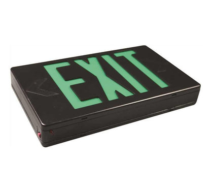 14-Watt Equivalent 120-Volt to 277-Volt Integrated LED Black Exit Sign with Ni-Cad 4.8-Volt