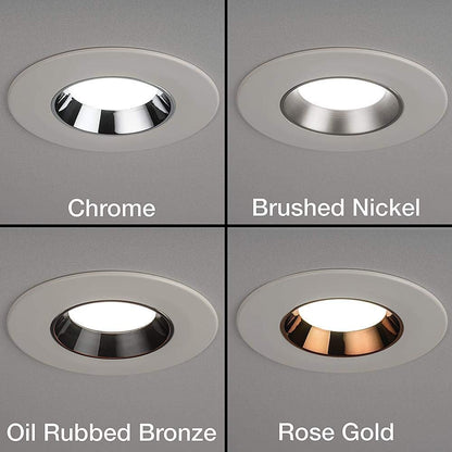 Commercial Electric 5 in. & 6 in. Integrated LED Color Selectable Recessed Downlight Trim Dimmable Ceiling Light w/4 Color Baffle Selections