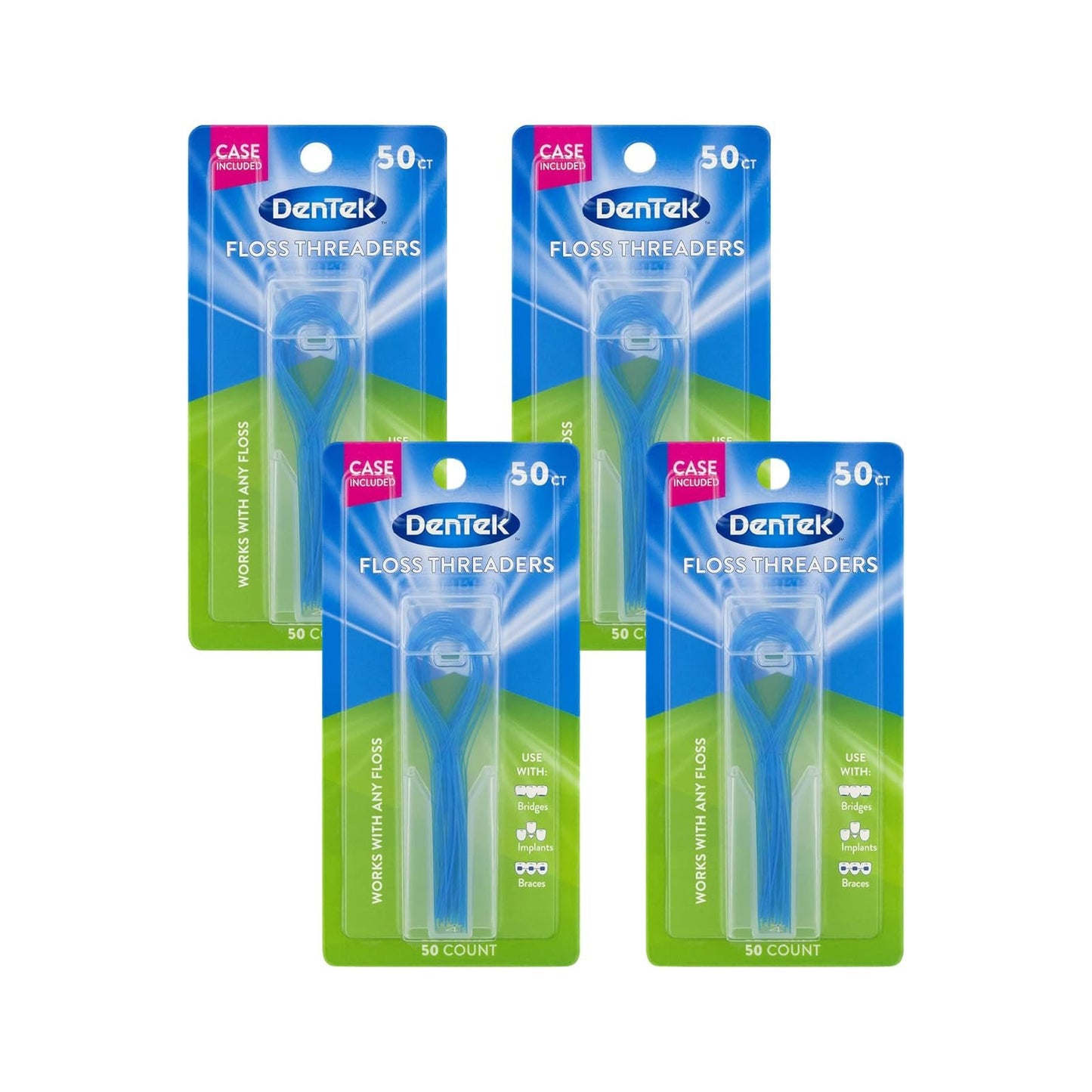 DenTek Floss Threaders 50 Count (Pack of 4)
