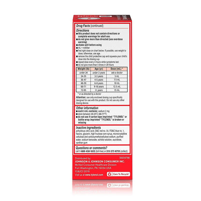 TYLENOL Children's Oral Suspension Grape Splash Flavor 4 oz