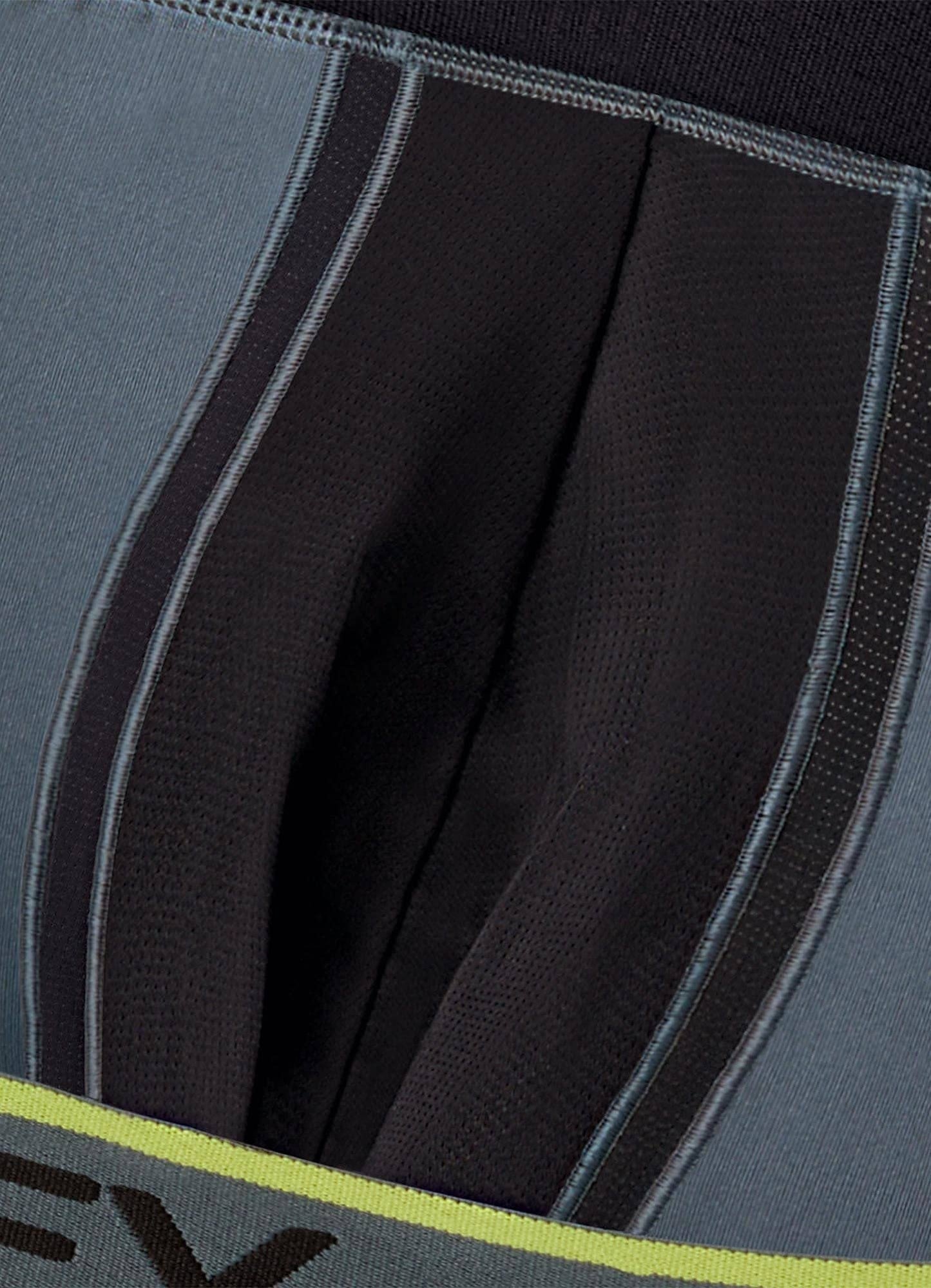 Jockey Men's Underwear Chafe Proof Pouch Microfiber 6" Boxer Brief - 3 Pack, Bright Aqua/Iron Grey/Blue Jay, M