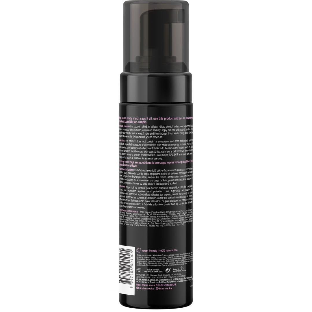 b.tan Self Tanner Singles | Fast, 1 Hour Sunless Tanner Mousse, No Fake Tan Smell, No Added Nasties, Vegan & Cruelty Free