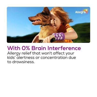 Allegra Children's 12HR Allergy Relief Non-drowsy Antihistamine Liquid, Berry Flavor, Alcohol-Free & Dye-Free