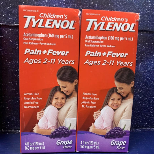 Tylenol Children's Oral Suspension, Grape 4 FL. OZ.