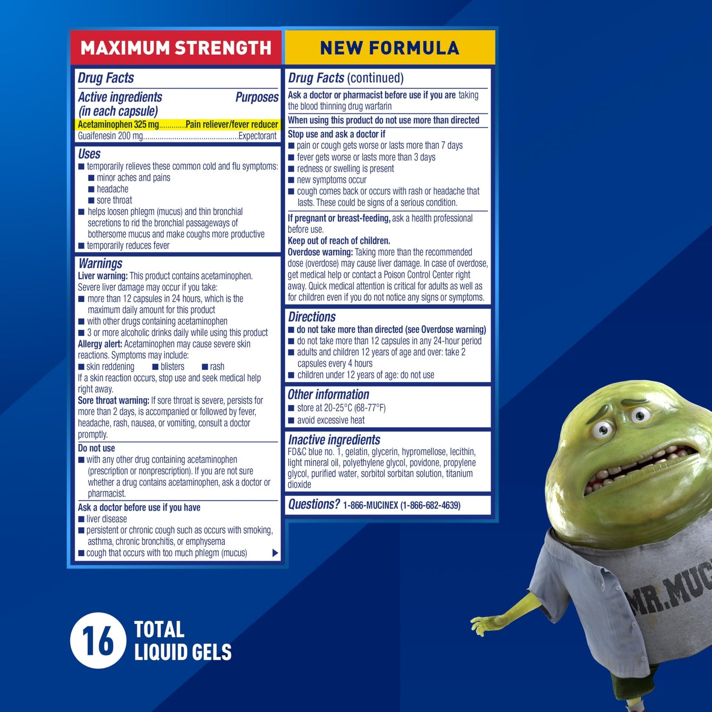 Mucinex Fast-Max Severe Congestion & Cough Medicine for Adults