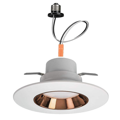 Commercial Electric 5 in. & 6 in. Integrated LED Color Selectable Recessed Downlight Trim Dimmable Ceiling Light w/4 Color Baffle Selections