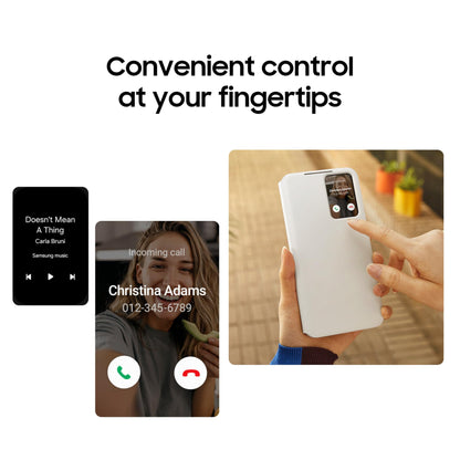 Samsung Galaxy S24 S-View Wallet Phone Case, Protective Cover with Smart Small Screen View, Finger Tap Control, Slim Design, Card Holder Pocket, US Version, EF-ZS921CBEGUS, Black