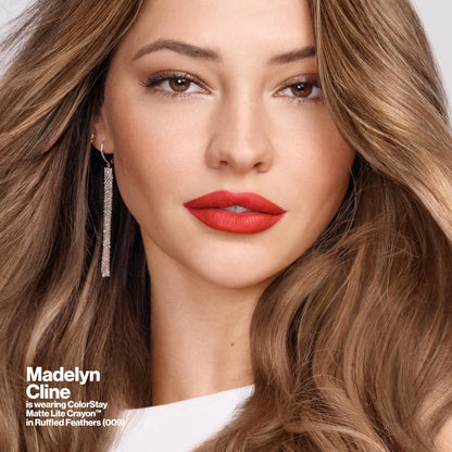 REVLON ColorStay Matte Lite Crayon Lipstick with Built-in Sharpener, Smudge