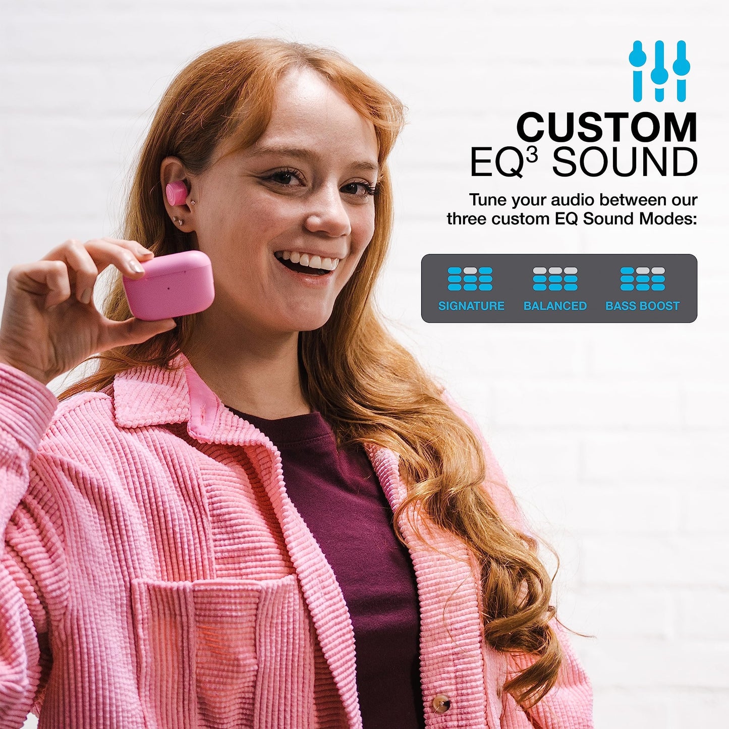 JLab Go Air Pop True Wireless Earbuds, in Ear Headphones, Bluetooth Earphones, Ear Buds with 32H Playtime, Bluetooth Earbuds with Microphone, USB Charging Case, Dual Connect, EQ3 Sound