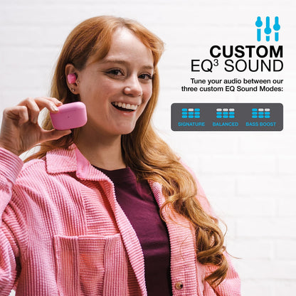 JLab Go Air Pop True Wireless Earbuds, in Ear Headphones, Bluetooth Earphones, Ear Buds with 32H Playtime, Bluetooth Earbuds with Microphone, USB Charging Case, Dual Connect, EQ3 Sound