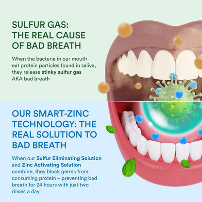 SmartMouth Activated Dry Mouth Mouthwash, Dry Mouth and Bad Breath Relief, Mint, 16 fl oz, 1 Pack