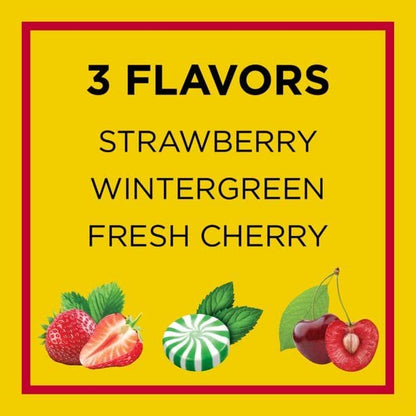 Carmex Moisturizing Lip Balm 3 Tubes Assorted Flavor - Fresh Cherry, Strawberry, Wintergreen (3 Pack)