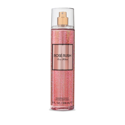 Paris Hilton Rose Rush Body Spray for Women | Floral and Fruity Fragrance | Notes of Rose Petals, Papaya and Amber | Feminine, Flirty and Long-Lasting | 8 Oz