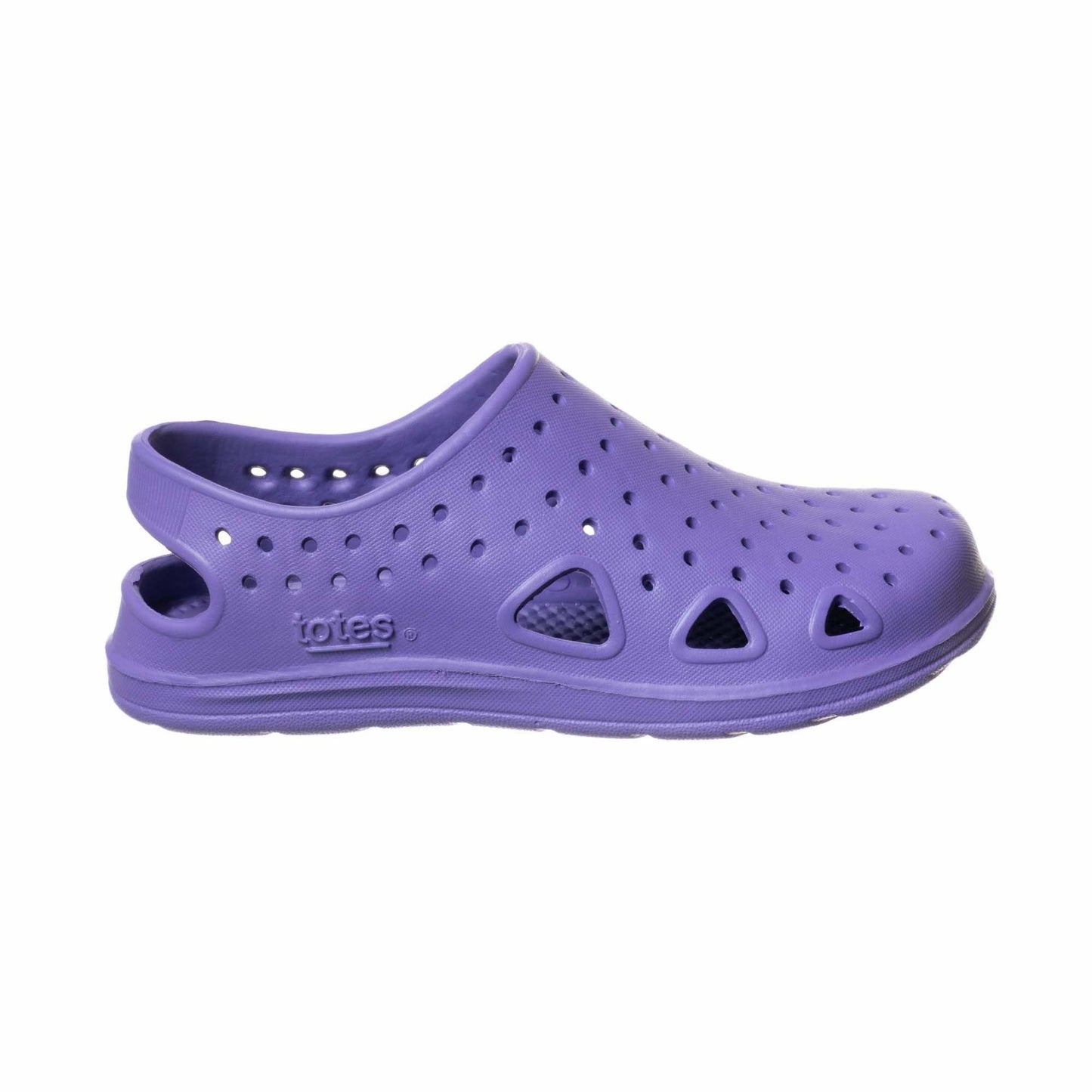 totes Everywear Lightweight Waterproof Contoured Splash and Play Clog Sandals, Paisley Purple, US 7-8 Unisex Little Kid