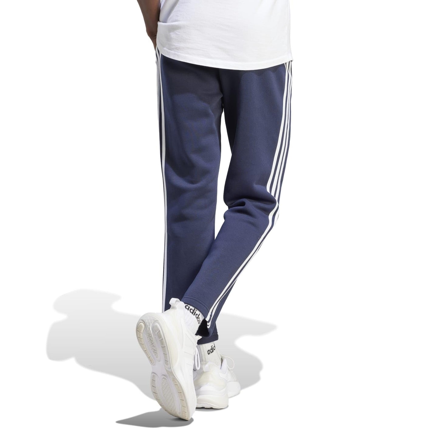 adidas Men's Essentials Fleece Open Hem 3-Stripes Pants