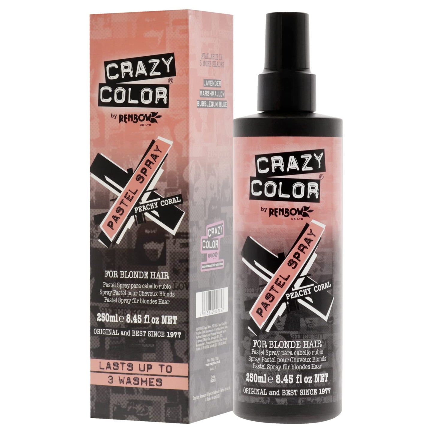 Crazy Color Pastel Spray for Perfect Instant Color for Blonde Hair 250ml