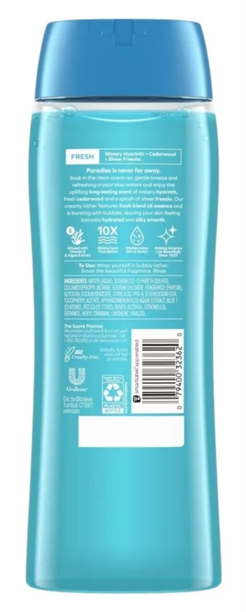 Suave Essentials Body Wash 18 Ounce Ocean Breeze (Pack of 2)