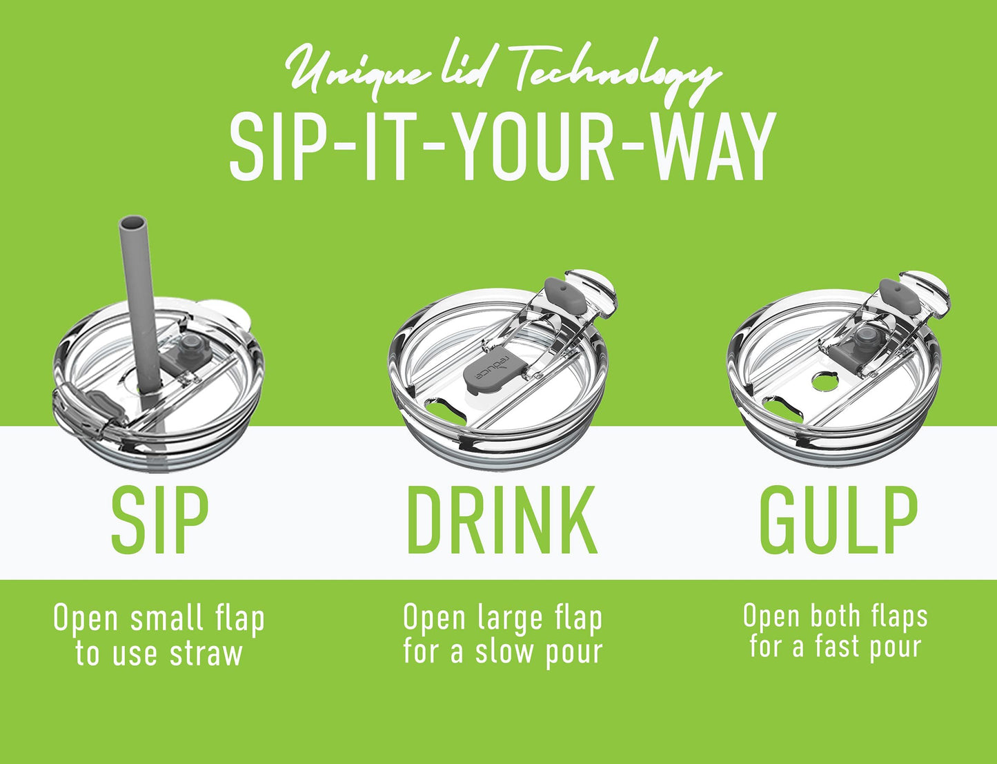 Reduce 34 oz Tumbler, Stainless Steel - Keeps Drinks Cold up to 24 Hours - Sweat Proof, Dishwasher Safe, BPA Free - Cotton, Opaque Gloss