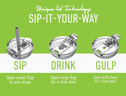 Reduce 34 oz Tumbler, Stainless Steel - Keeps Drinks Cold up to 24 Hours - Sweat Proof, Dishwasher Safe, BPA Free - Cotton, Opaque Gloss