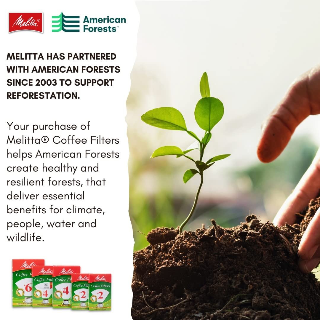 Melitta #2 Cone Coffee Filters, Natural Brown, 40 Count