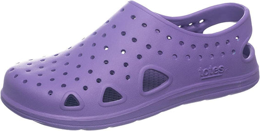 totes Everywear Lightweight Waterproof Contoured Splash and Play Clog Sandals, Paisley Purple, US 7-8 Unisex Little Kid