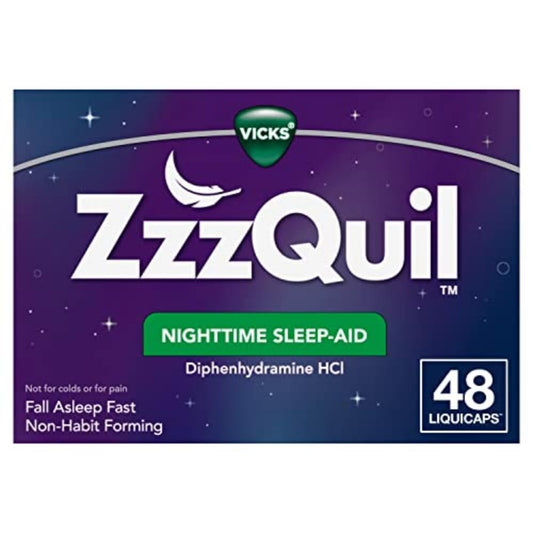 ZzzQuil Nighttime Sleep-Aid LiquiCaps 48 LiquiCaps (Pack of 12)