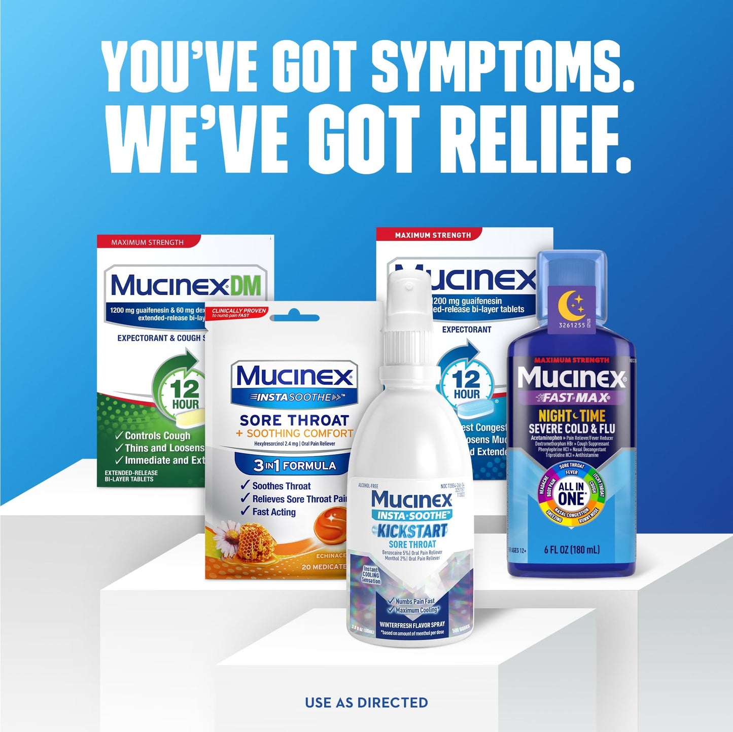 Mucinex Instasoothe Sore Throat Relief, Throat Numbing Spray Starts to Work On Contact, Sore Throat Pain Medicine, Relieves Pain, Cherry Flavor Throat Spray