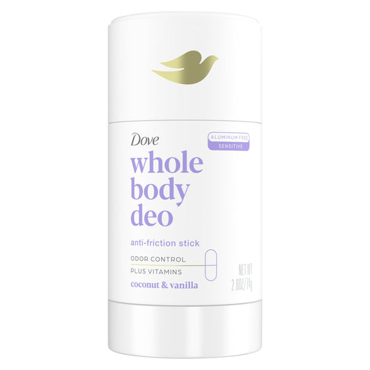 Dove Whole Body Deo Aluminum Free Anti-Chafe Deodorant Stick