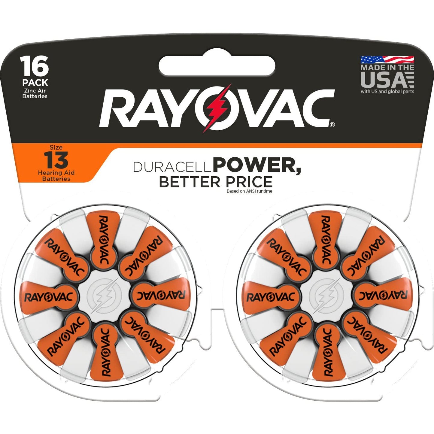 Rayovac Size 13 Hearing Aid Batteries, Hearing Aid Batteries Size 13, 12 Count