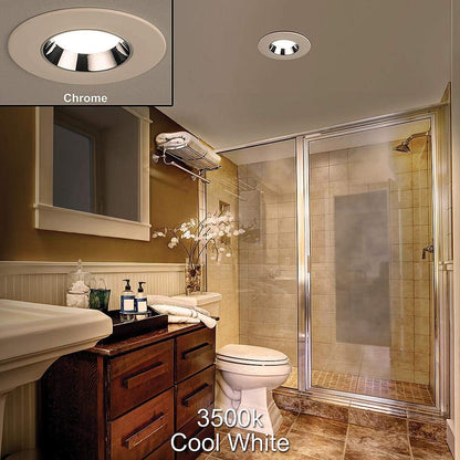 Commercial Electric 5 in. & 6 in. Integrated LED Color Selectable Recessed Downlight Trim Dimmable Ceiling Light w/4 Color Baffle Selections