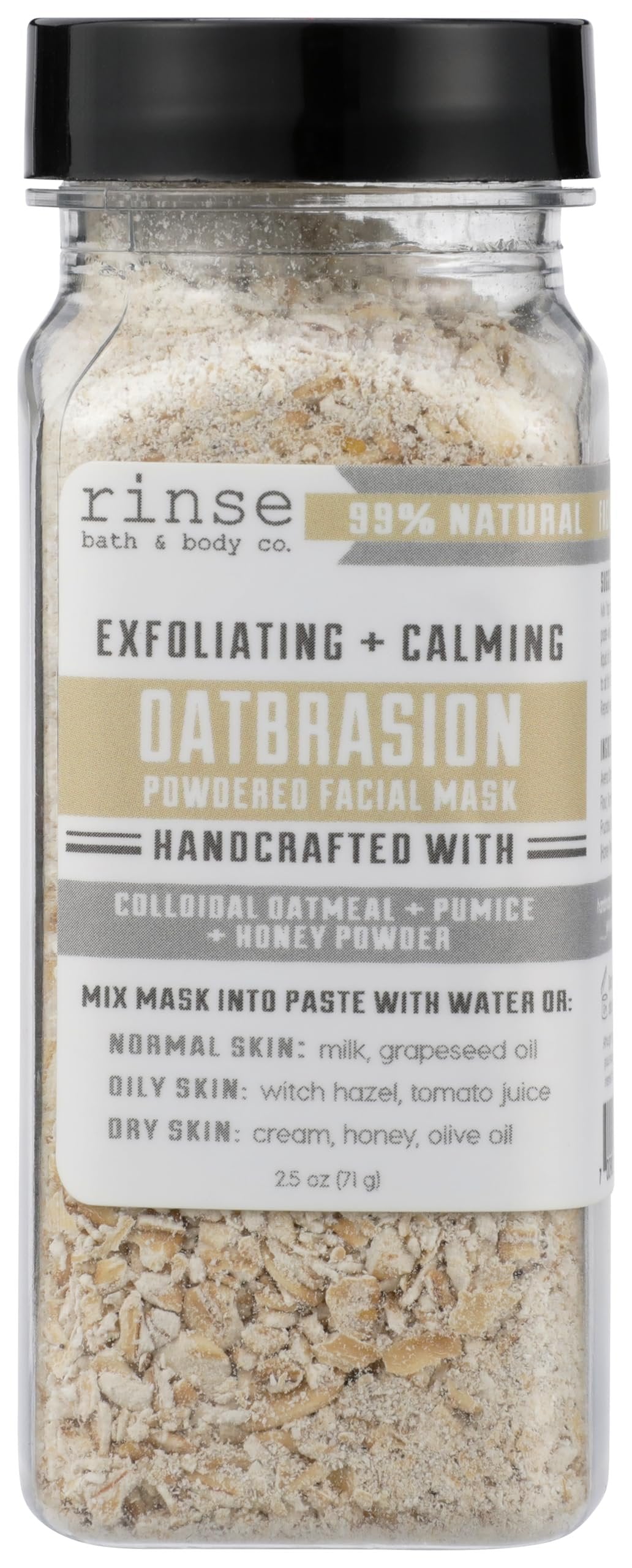 RINSE BATH & BODY CO Oat Brasion Powdered Mask, 2.5 OZ