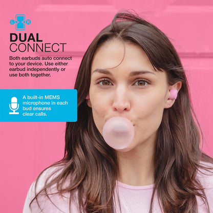 JLab Go Air Pop True Wireless Earbuds, in Ear Headphones, Bluetooth Earphones, Ear Buds with 32H Playtime, Bluetooth Earbuds with Microphone, USB Charging Case, Dual Connect, EQ3 Sound