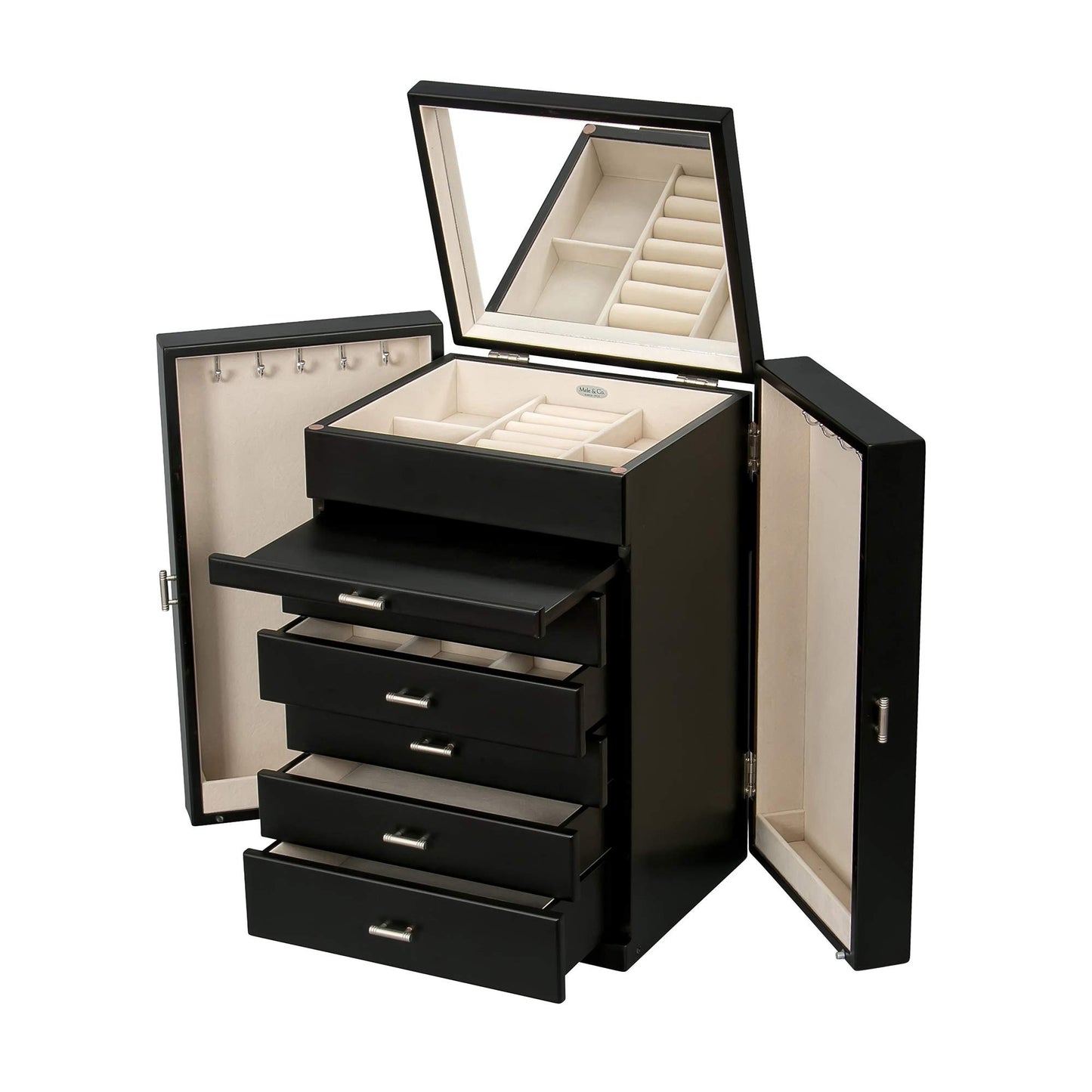 Mele & Co. 00879F13 Geneva Upright Wooden Jewelry Box