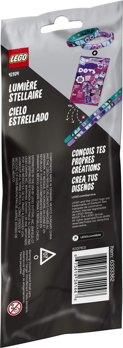 LEGO DOTS Starlight Bracelets 41934 DIY Craft Bracelet Kit; Fun and Creative Addition to Expand Imaginative Play, New 2021 (34 Pieces)