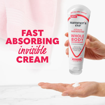 Summer's Eve Whole Body Deodorant Cream, Blissful Escape