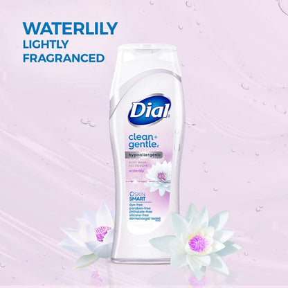 Dial Clean & Gentle Body Wash, Waterlily, 473 Milliliters (Pack of 1)
