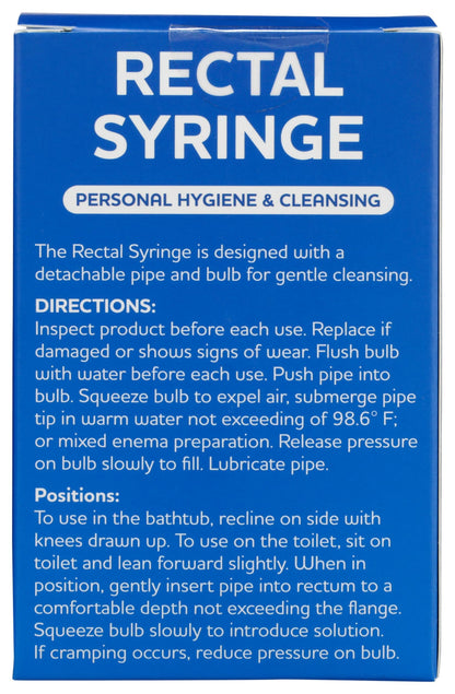 Rite Aid Rectal Enema Bulb - 1 Syringe (8 fl oz), Reusable Rectal Douche for Gentle Cleansing for Men and Women