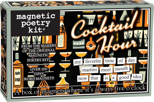 Magnetic Poetry - Cocktail Hour Kit - Words for Refrigerator - Write Poems and Letters on the Fridge - Made in the USA