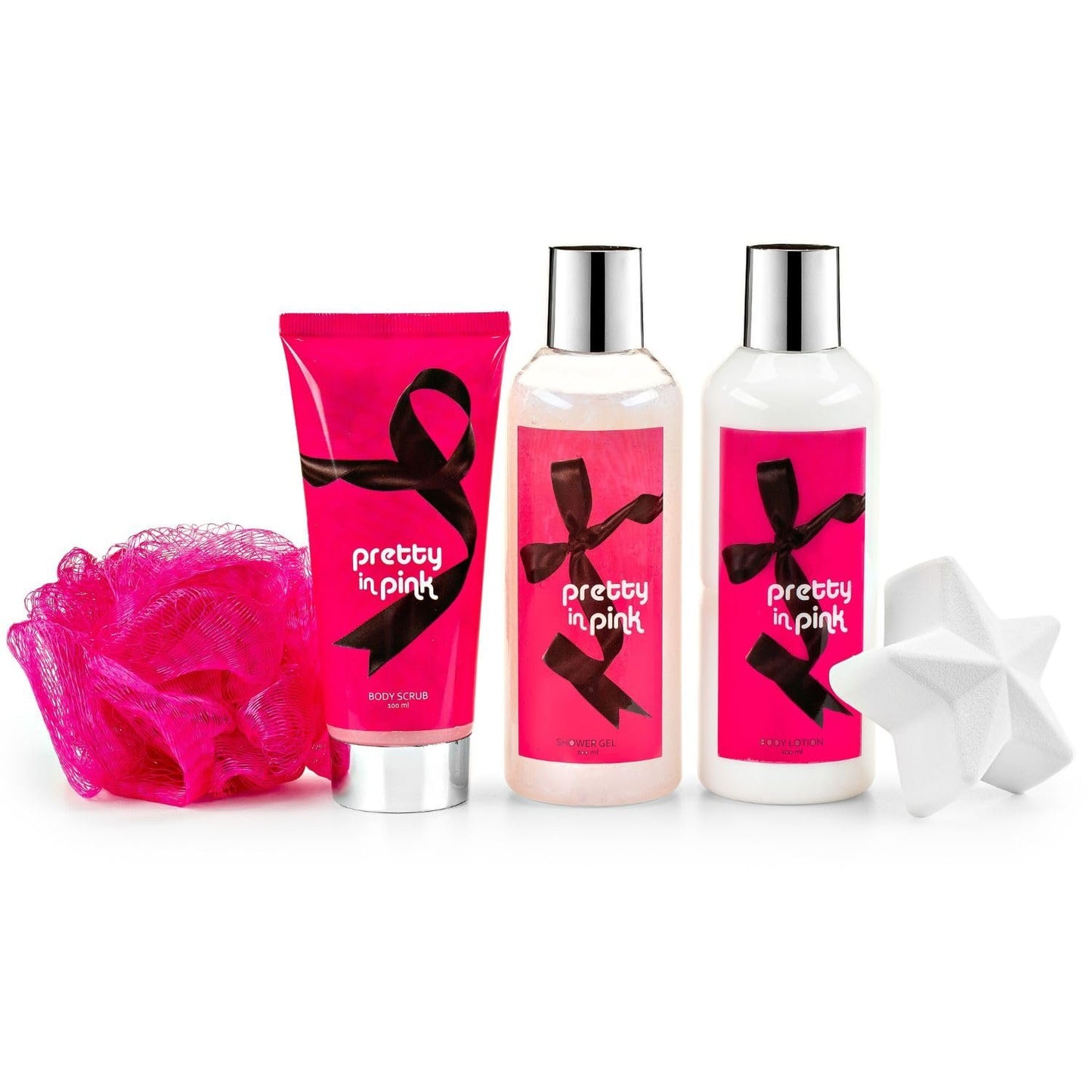 Freida & Joe Fragrance Bath & Body Collection Gift Box, Includes Shower Gel, Body Lotion, Body Scrub, Bath Bomb & Sponge