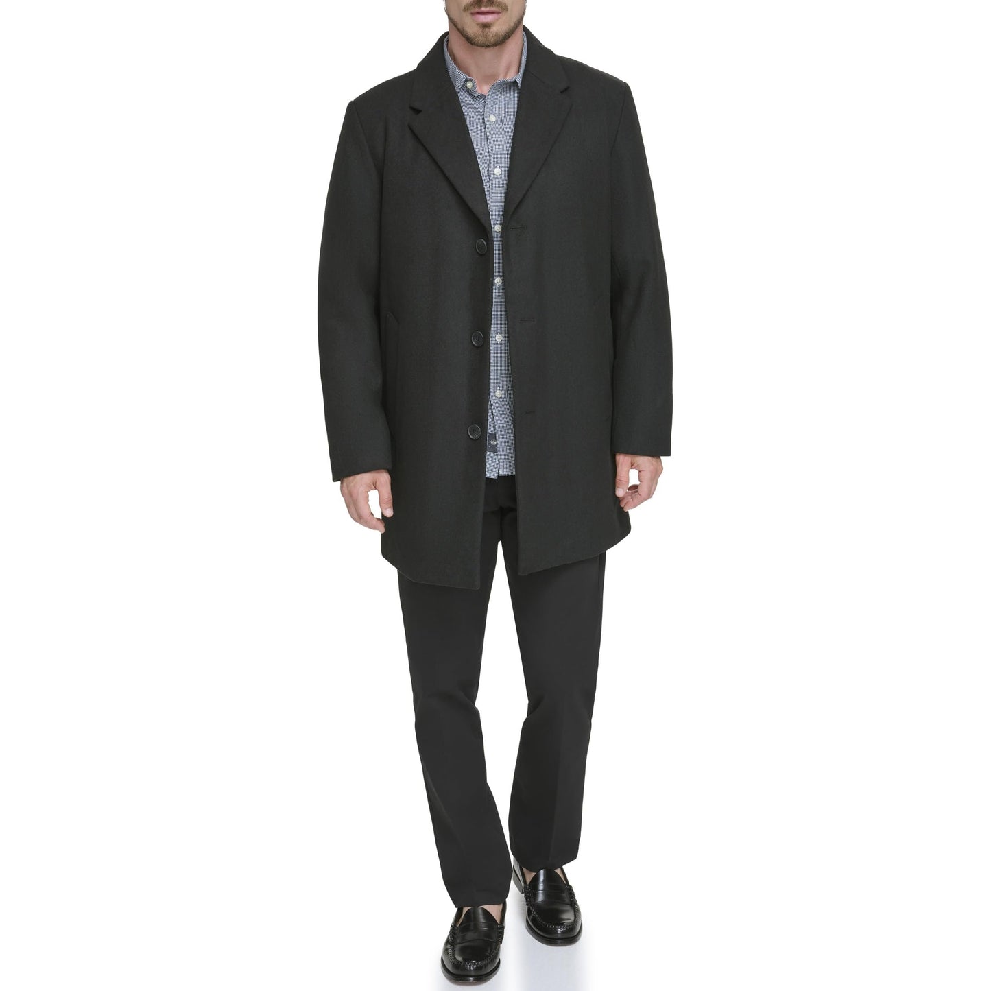 Dockers Men's Henry Wool Blend Top Coat (Regular and Big & Tall Sizes)