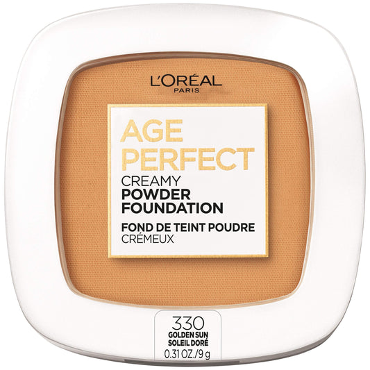 L'Oreal Paris Age Perfect Creamy Powder Foundation Compact With a Ceramide Anti-Oxidant Complex and Minerals Available in 16 Creamy Shades, 0.31 oz.