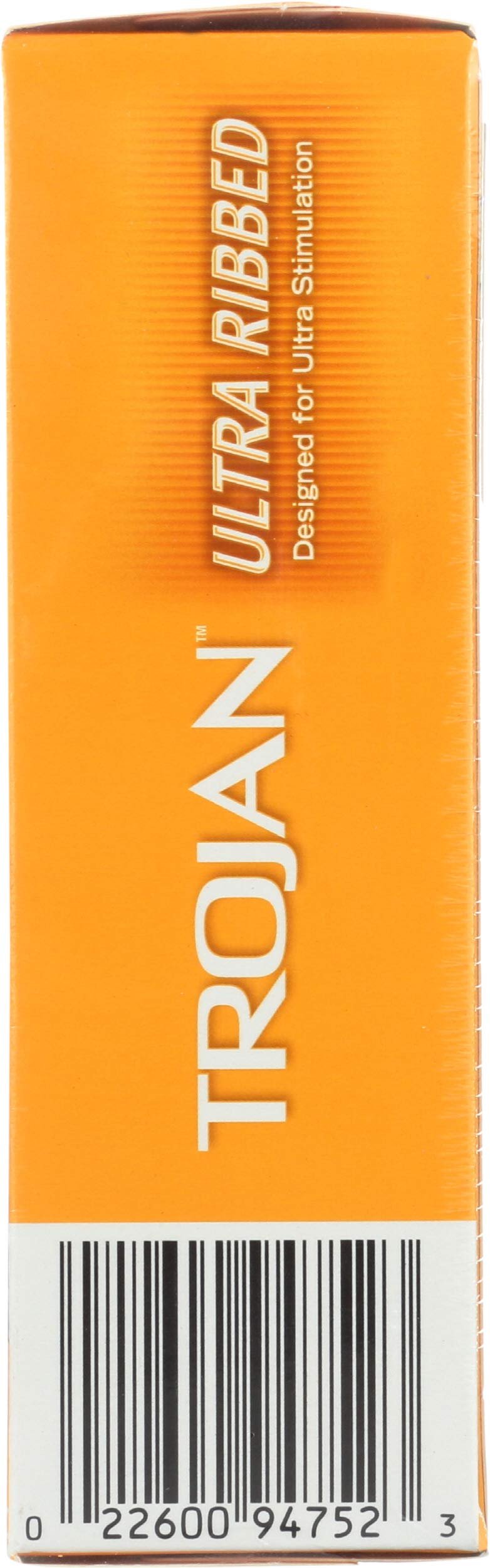 Trojan Condom Stimulations Ultra Ribbed Lubricated 12 Pc - 2 Packs