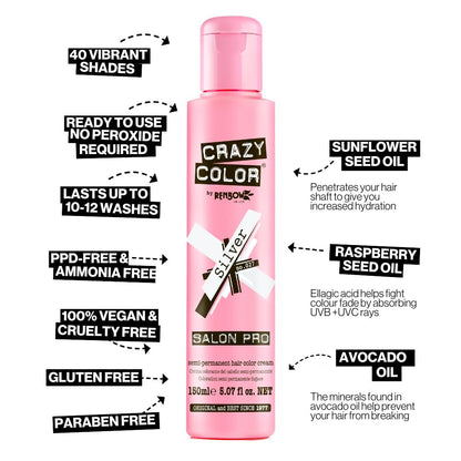 Crazy Color Peppermint Semi-Permanent Conditioning Hair Dye (150ml)
