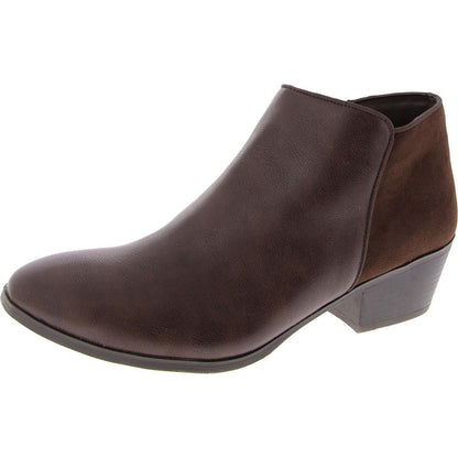 Style & Co. Womens Wileyy Faux Leather Booties Brown 7 Medium (B,M)