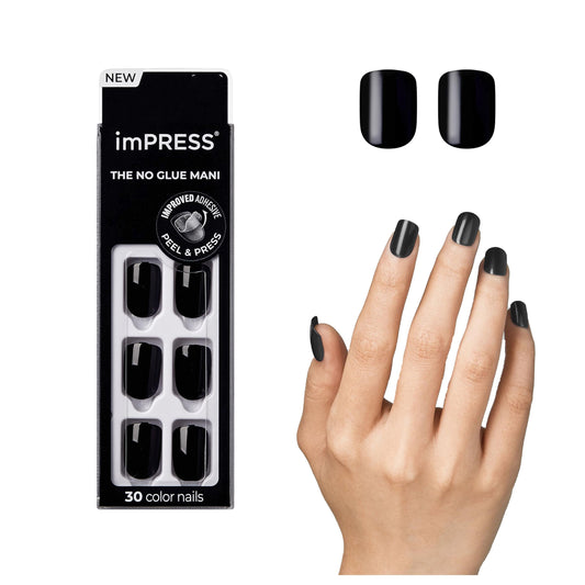 KISS imPRESS No Glue Mani Press On Nails, Color, 'Frosting', White
