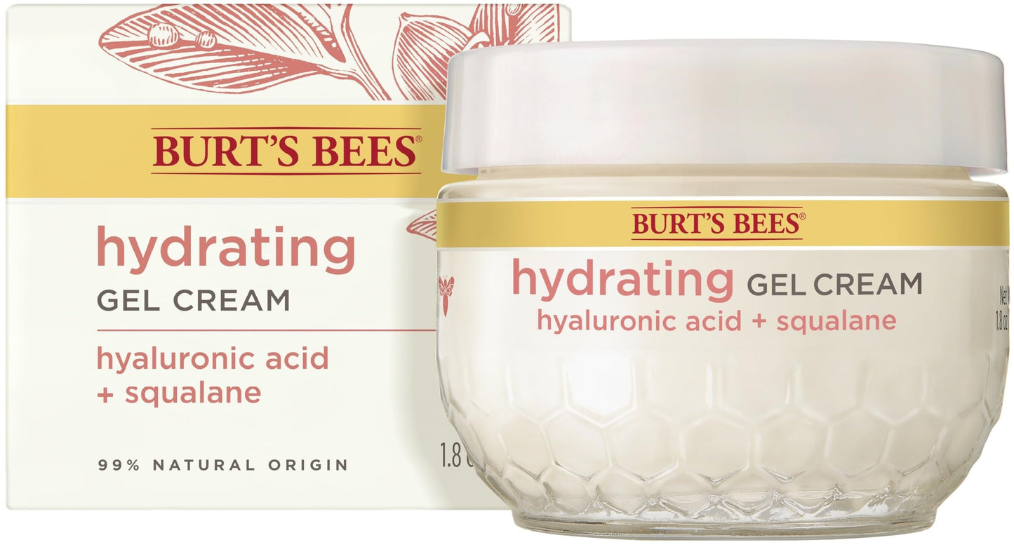 Burt's Bees Truly Glowing Replenishing Gel Cream, Moisturizer with Hydrate and Glow Complex for Normal and Combination Skin, 1.8 Fluid Ounces (Packaging May Vary)